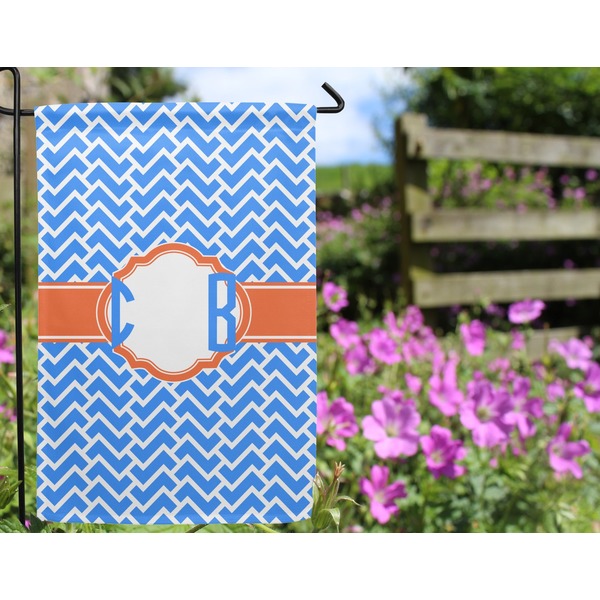 Zigzag Garden Flag - Outside In Flowers