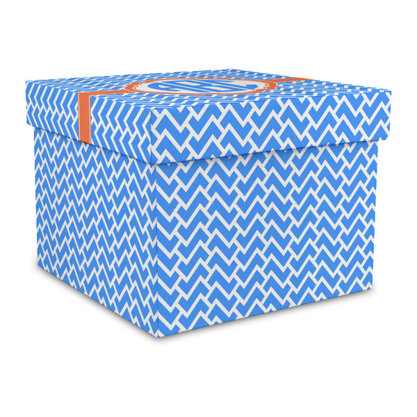 Custom Zigzag Gift Box with Lid - Canvas Wrapped - Large (Personalized)