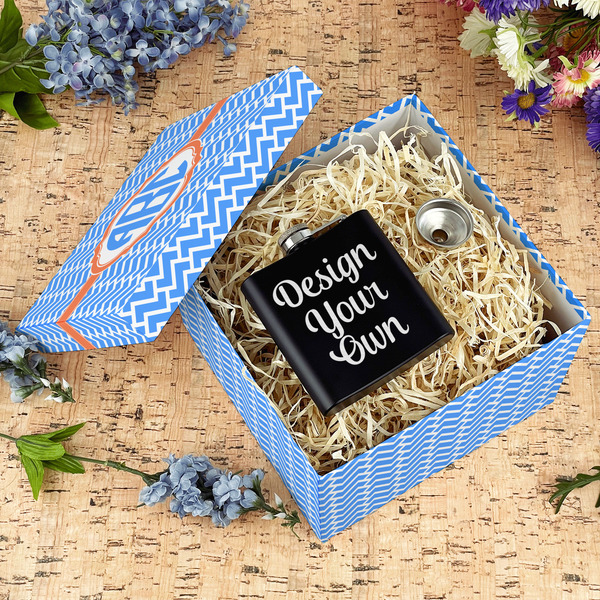 Zigzag Gift Boxes with Lid - Canvas Wrapped - Large - In Context