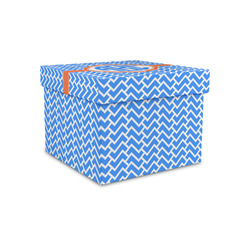 Zigzag Gift Box with Lid - Canvas Wrapped - Small (Personalized)