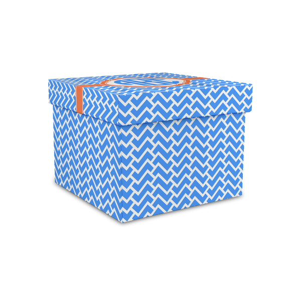 Custom Zigzag Gift Box with Lid - Canvas Wrapped - Small (Personalized)