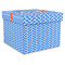 Zigzag Gift Box with Lid - Canvas Wrapped - X-Large (Personalized)