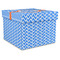 Zigzag Gift Box with Lid - Canvas Wrapped - XX-Large (Personalized)