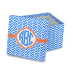 Zigzag Gift Box with Lid - Canvas Wrapped (Personalized)