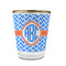 Zigzag Glass Shot Glass - 1.5 oz - with Gold Rim - Single (Personalized)