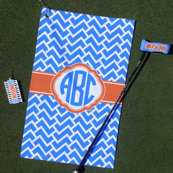 Custom Zigzag Golf Towel Gift Set (Personalized)