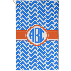 Zigzag Golf Towel - Poly-Cotton Blend - Small w/ Monograms