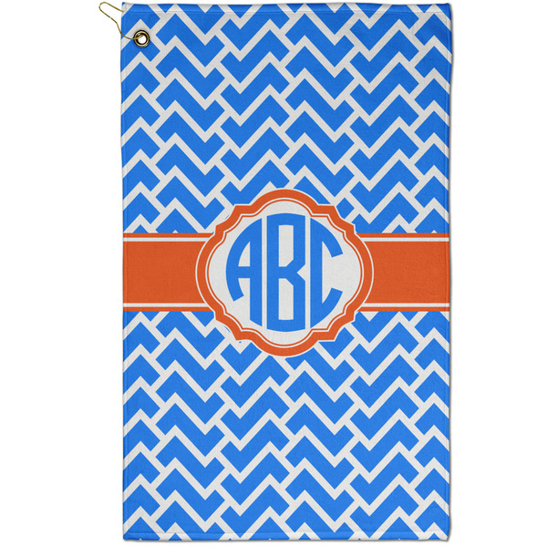Custom Zigzag Golf Towel - Poly-Cotton Blend - Small w/ Monograms