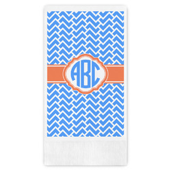 Zigzag Guest Napkins - Full Color - Embossed Edge (Personalized)
