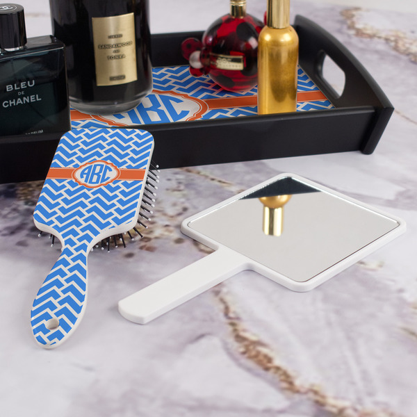 Zigzag Hair Brush - With Hand Mirror