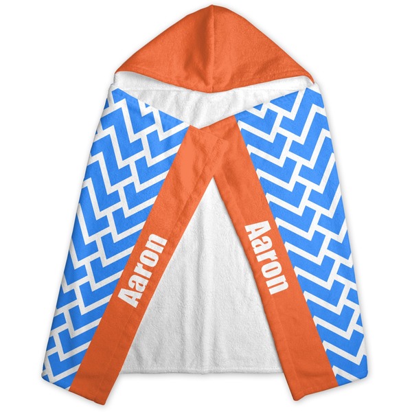 Zigzag Hooded Towel - Folded