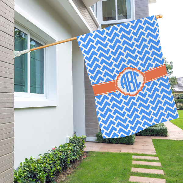 Zigzag House Flags - Single Sided - LIFESTYLE