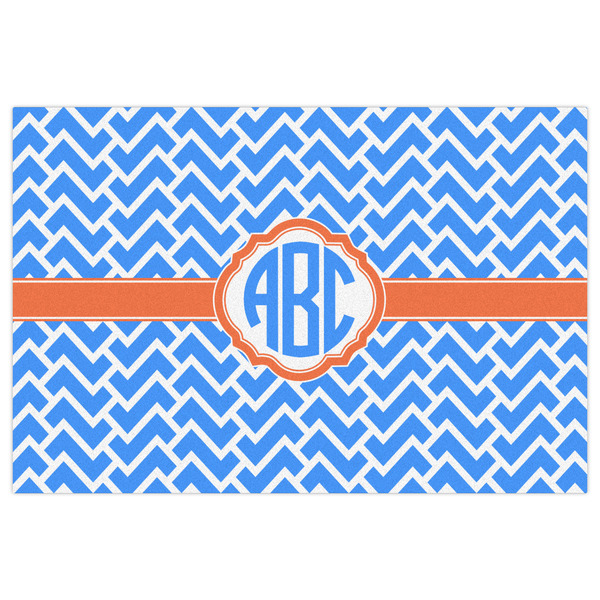 Zigzag Indoor / Outdoor Rug - 4'x6' - Front Flat