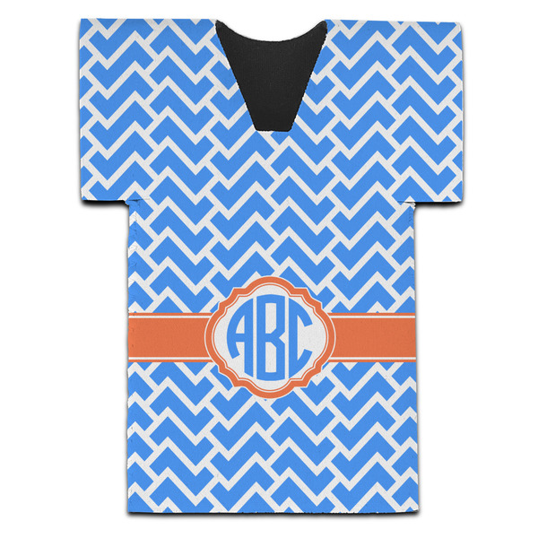 Zigzag Jersey Bottle Cooler - Set of 4 - FRONT (flat)