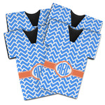 Zigzag Jersey Bottle Cooler - Set of 4 (Personalized)