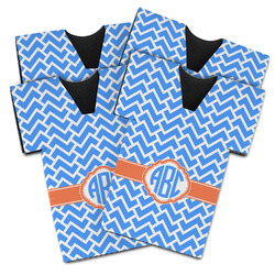 Zigzag Jersey Bottle Cooler - Set of 4 (Personalized)