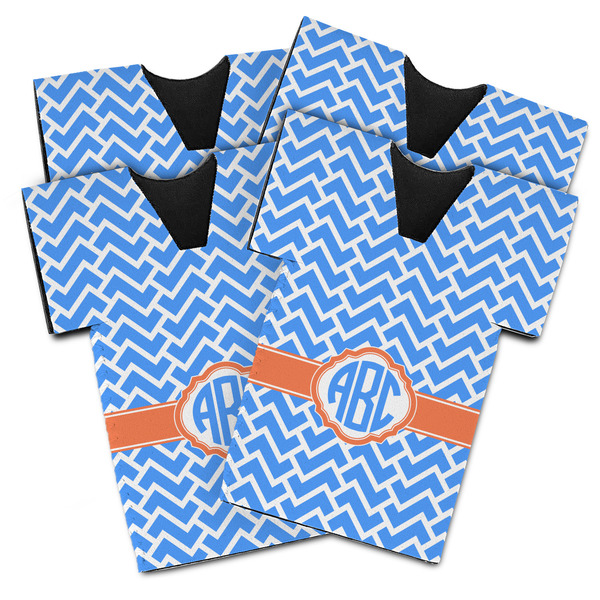 Zigzag Jersey Bottle Cooler - Set of 4 - MAIN (flat)