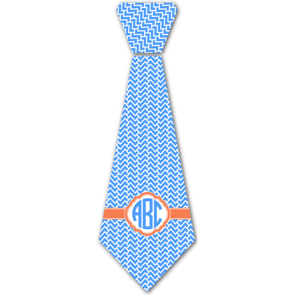 Custom Zigzag Iron On Tie - 4 Sizes w/ Monogram