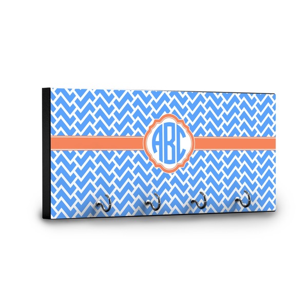 Zigzag Key Hanger - Front View with Hooks