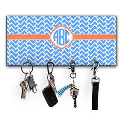 Zigzag Key Hanger w/ 4 Hooks w/ Monogram