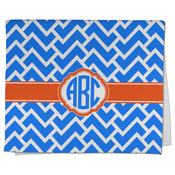 Custom Zigzag Kitchen Towel - Poly Cotton w/ Monograms