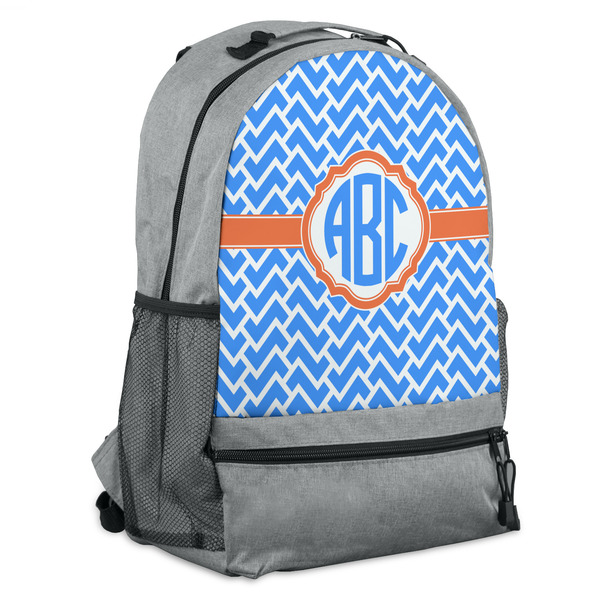 Custom Zigzag Backpack - Grey (Personalized)