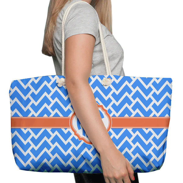 Zigzag Large Rope Tote Bag - In Context View
