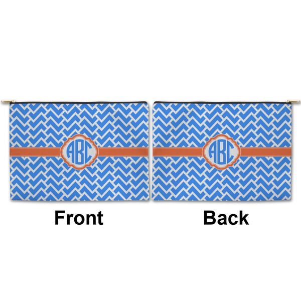 Zigzag Large Zipper Pouch Approval (Front and Back)