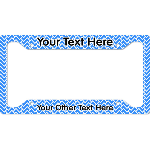 Custom Zigzag License Plate Frame (Personalized)