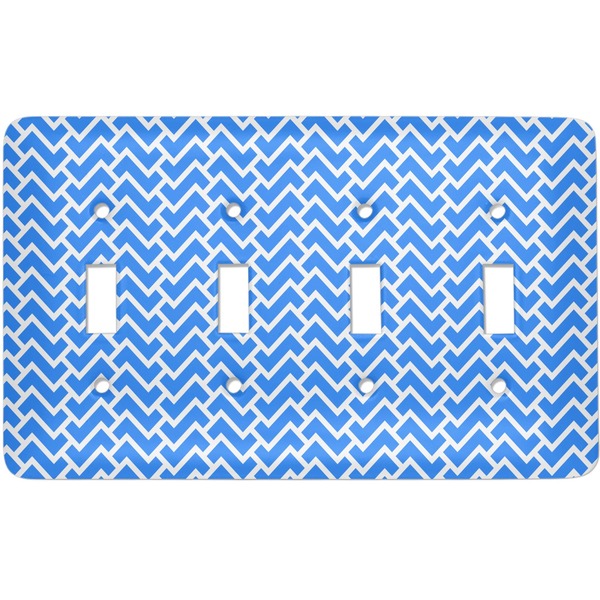 Custom Zigzag Light Switch Cover (4 Toggle Plate)