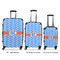 Zigzag Luggage Bags all sizes - With Handle