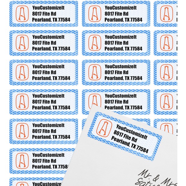 Zigzag Mailing Label on Envelope - Multiple Labels