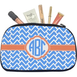 Zigzag Makeup / Cosmetic Bag - Medium (Personalized)