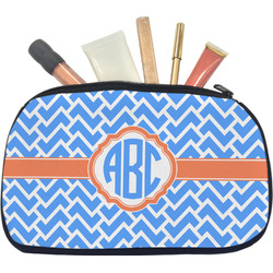 Zigzag Makeup / Cosmetic Bag - Medium (Personalized)