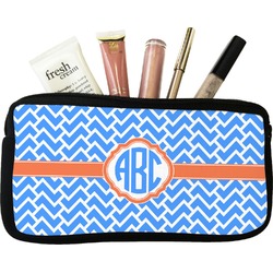 Zigzag Makeup / Cosmetic Bag - Small (Personalized)