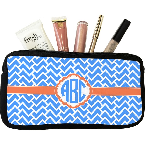 Custom Zigzag Makeup / Cosmetic Bag - Small (Personalized)