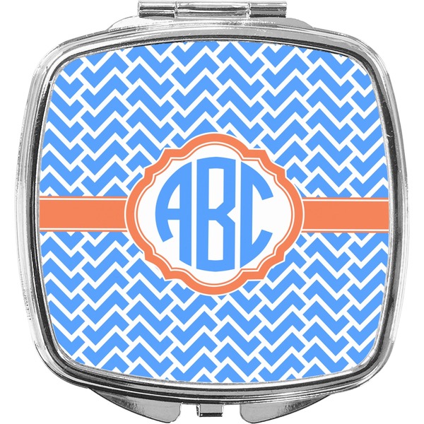 Custom Zigzag Compact Makeup Mirror (Personalized)