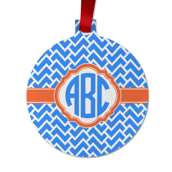 Zigzag Metal Ball Ornament - Front