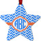 Zigzag Metal Star Ornament - Double Sided w/ Monogram