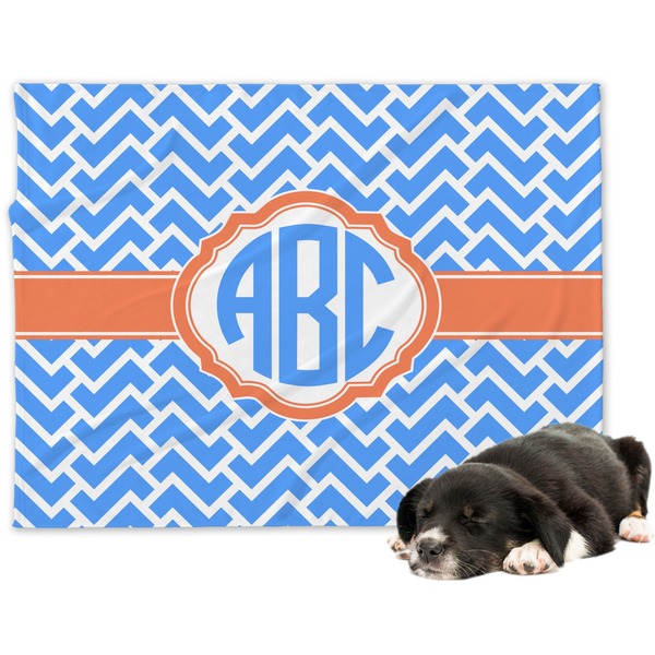 Custom Zigzag Dog Blanket - Large (Personalized)