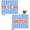 Zigzag Microfleece Dog Blanket - Large- Front & Back