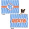 Zigzag Microfleece Dog Blanket - Regular - Front & Back