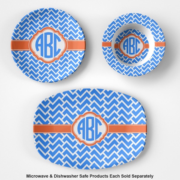 Zigzag Microwave & Dishwasher Safe CP Plastic Dishware - Group