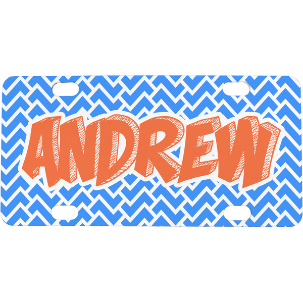 Custom Zigzag Mini/Bicycle License Plate (Personalized)