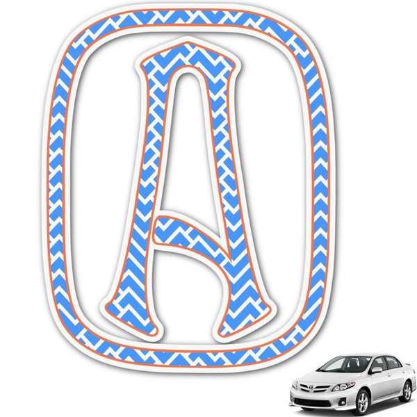 Custom Zigzag Monogram Car Decal (Personalized)