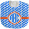 Zigzag Velour Baby Bib w/ Monogram