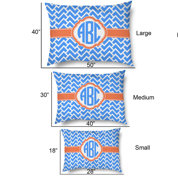 Zigzag Outdoor Dog Beds - SIZE CHART