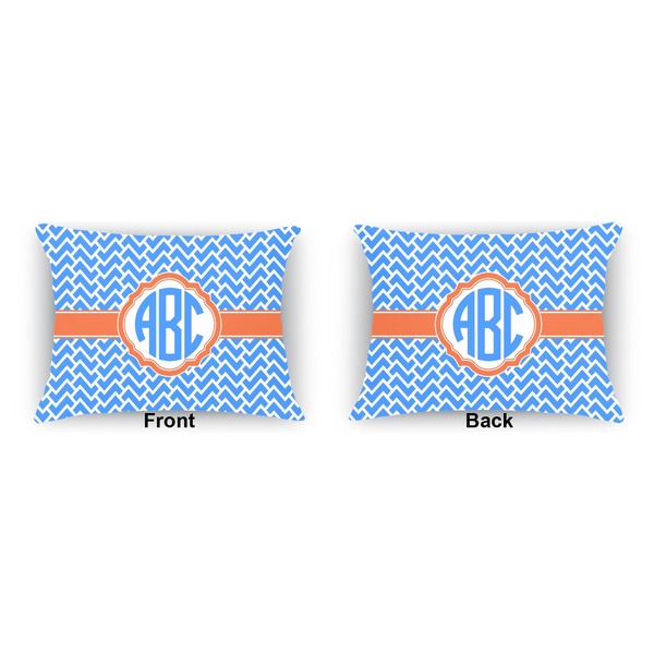 Zigzag  Outdoor Rectangular Throw Pillow (Front and Back)