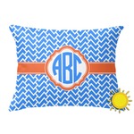 Zigzag Outdoor Throw Pillow (Rectangular) (Personalized)