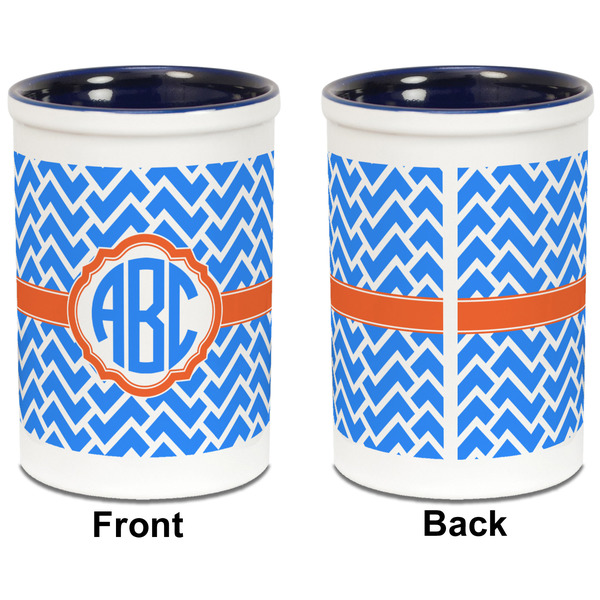 Zigzag Pencil Holder - Blue - approval